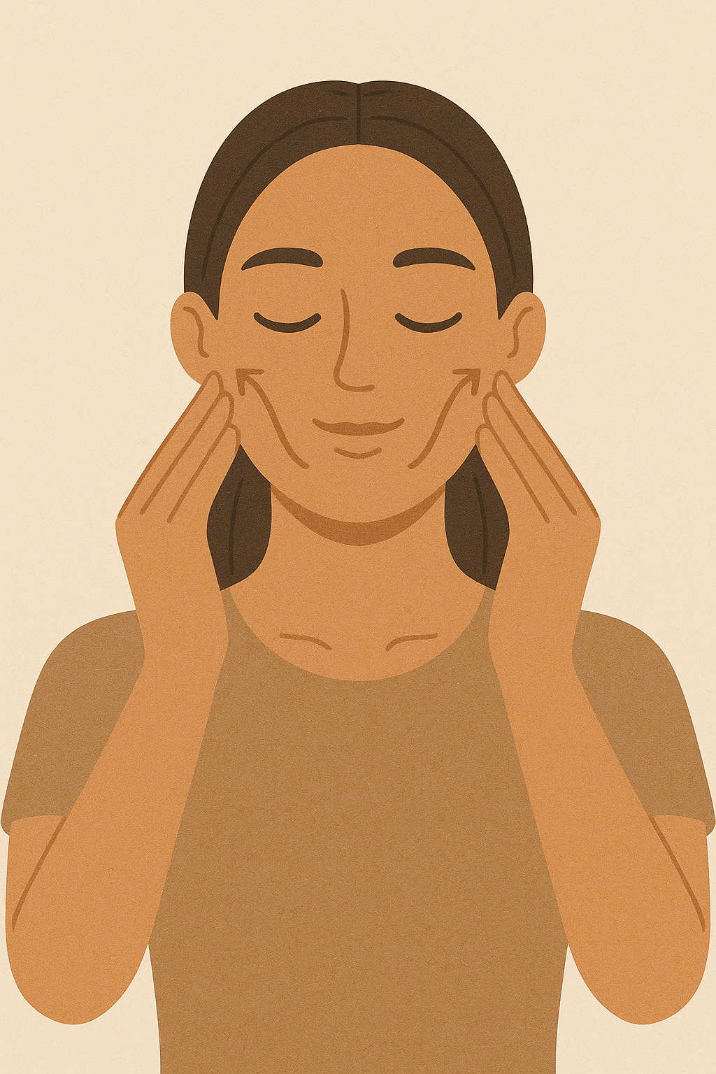 얼굴 붓기 빼는법-얼굴 림프 마사지 시연 모습, 얼굴 붓기 빼는 법, 림프 순환 촉진